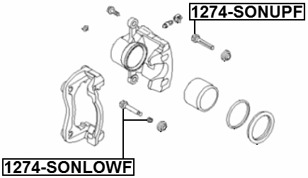 1274-SONUPF - FRONT CALIPER SLIDE PIN
