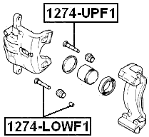 1274-UPF1 - FRONT CALIPER SLIDE PIN