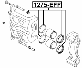 1275-EFF - FRONT BRAKE CALIPER REPAIR KIT (SET FOR ONE SIDE)