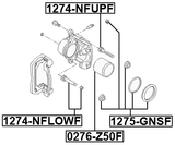 1275-GNSF - FRONT BRAKE CALIPER REPAIR KIT (SET FOR ONE SIDE)