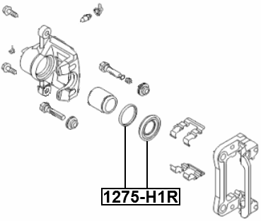 1275-H1R - REAR BRAKE CALIPER REPAIR KIT (SET FOR ONE SIDE)