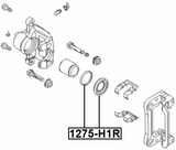 1275-H1R - REAR BRAKE CALIPER REPAIR KIT (SET FOR ONE SIDE)