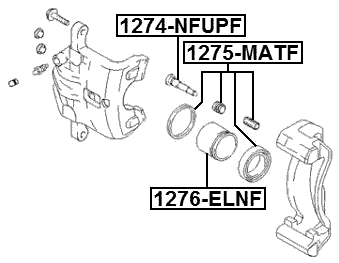 1275-MATF - FRONT BRAKE CALIPER REPAIR KIT (SET FOR TWO SIDES)