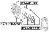 1275-SFE19F - FRONT BRAKE CALIPER REPAIR KIT (SET FOR ONE SIDE)