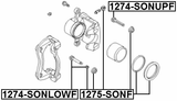 1275-SONF - FRONT BRAKE CALIPER REPAIR KIT (SET FOR ONE SIDE)