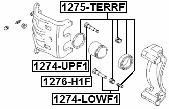 1275-TERRF - FRONT BRAKE CALIPER REPAIR KIT (SET FOR TWO SIDES)