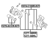 1277-SBRR - REAR RIGHT BRAKE CALIPER ASSEMBLY (WITH BRACKET)