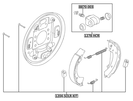 1278-HCR - REAR WHEEL BRAKE CYLINDER