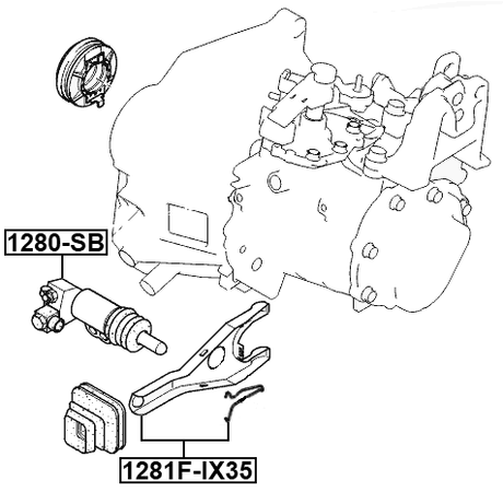 1280-SB - CLUTCH SLAVE CYLINDER
