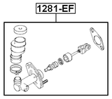 1281-EF - CLUTCH MASTER CYLINDER