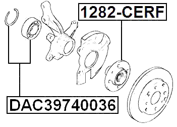 1282-CERF - FRONT WHEEL HUB