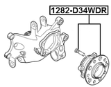 1282-D34WDR - REAR WHEEL HUB
