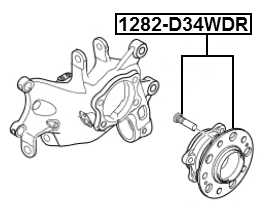 1282-D34WDR - REAR WHEEL HUB