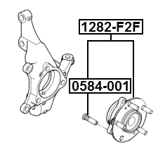 1282-F2F - FRONT WHEEL HUB