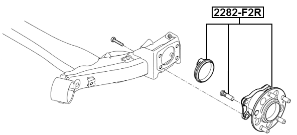 1282-F2R - REAR WHEEL HUB