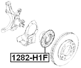 1282-H1F - FRONT WHEEL HUB