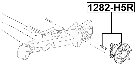 1282-H5R - REAR WHEEL HUB