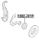 1282-JX1F - FRONT WHEEL HUB