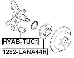 1282-LANA44R - REAR WHEEL HUB