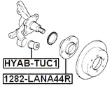 1282-LANA44R - REAR WHEEL HUB