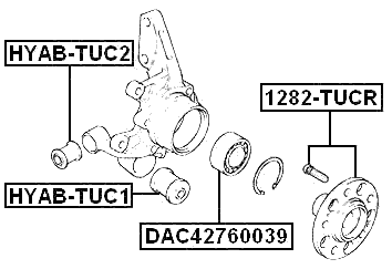 1282-TUCR - REAR WHEEL HUB