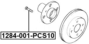 1284-001-PCS10 - WHEEL STUD PCS 10