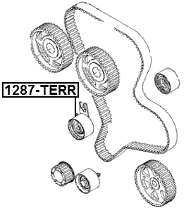 1287-TERR - TIMING BELT TENSIONER PULLEY