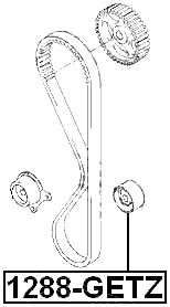 1288-GETZ - PULLEY IDLER TIMING BELT