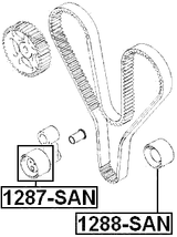 1288-SAN - PULLEY IDLER TIMING BELT