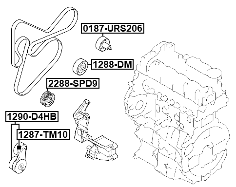 1290-D4HB - BELT TENSIONER