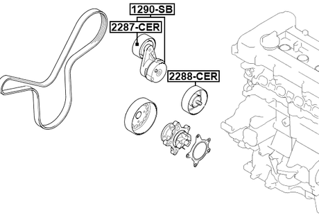 1290-SB - BELT TENSIONER