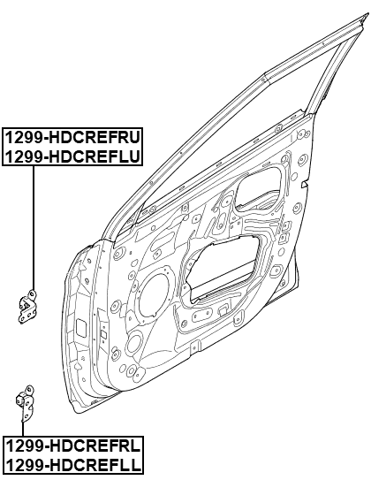 1299-HDCREFRU - RIGHT FRONT DOOR UPPER HINGE