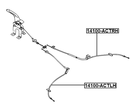 14100-ACTLH - PARKING BRAKE CABLE, LEFT