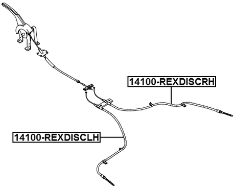 14100-REXDISCRH - PARKING BRAKE CABLE, RIGHT