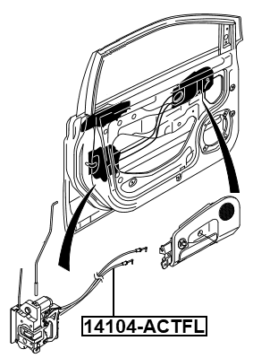 14104-ACTFL - OUTER DOOR LOCK CABLE