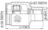 1411-MUS - INNER CV JOINT 35X47.7X27