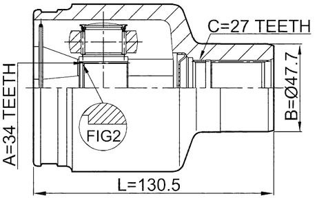 1411-REXIIPT - INNER CV JOINT 34X47.7X27