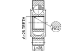1411-REXR - REAR INNER CV JOINT 28X94