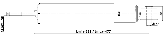 14110-006R - REAR SHOCK ABSORBER GAS.TWIN TUBE