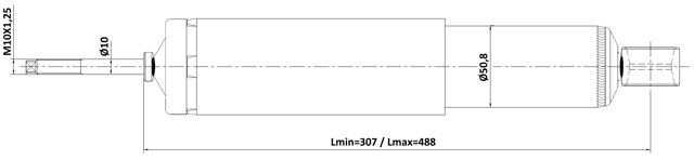 14110-007R - REAR SHOCK ABSORBER GAS.TWIN TUBE