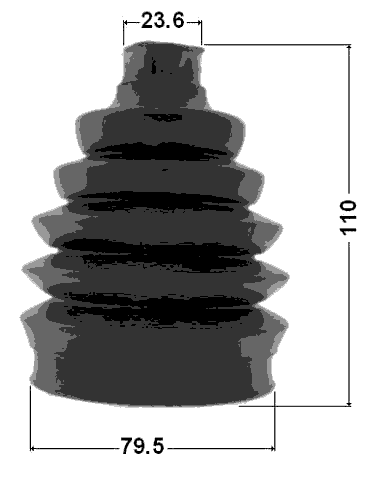 1417P-NACTR - BOOT OUTER CV JOINT KIT PVC 79.5X110X23.6