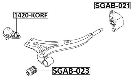 1420-KORF - BALL JOINT FRONT ARM