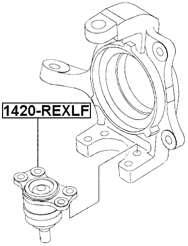1420-REXLF - BALL JOINT FRONT STEERING KNUCKLE