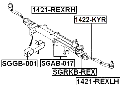 1422-KYR - STEERING TIE ROD