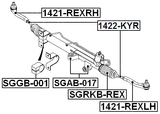 1422-KYR - STEERING TIE ROD