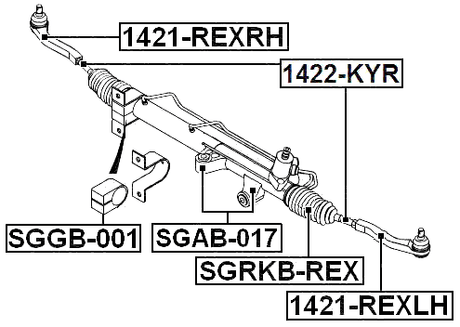 1422-KYR - STEERING TIE ROD