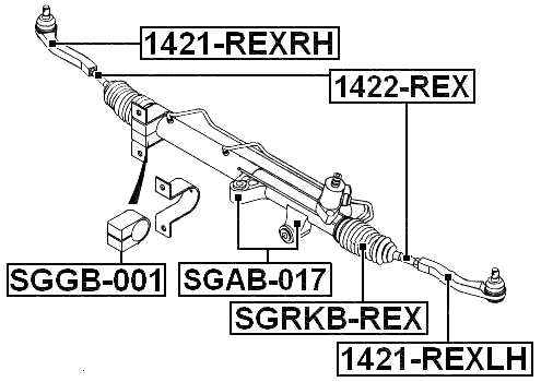 1422-REX - STEERING TIE ROD