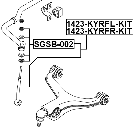 1423-KYRFR-KIT - FRONT RIGHT STABILIZER LINK / SWAY BAR LINK
