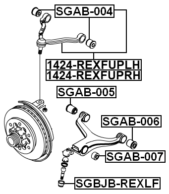 1424-REXFUPLH - LEFT UPPER FRONT ARM