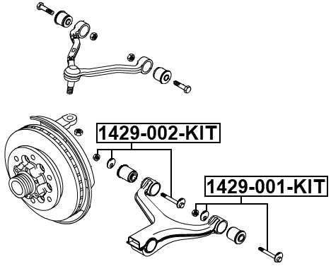 1429-001-KIT - REPAIR KIT, CAMBER ADJUSTING ECCENTRIC BOLT